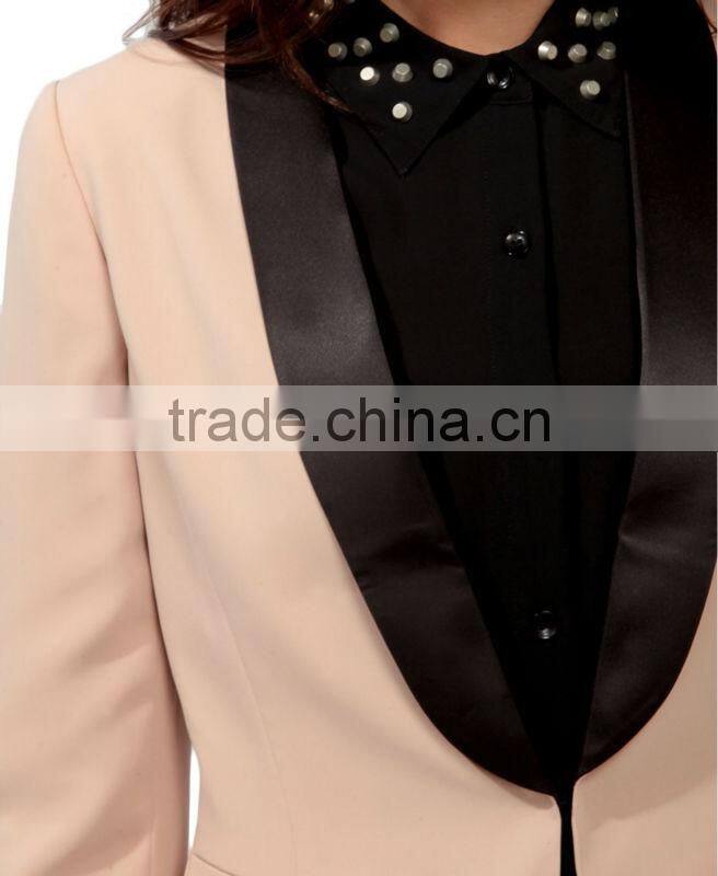 Satin Shawl Lapel Jacket