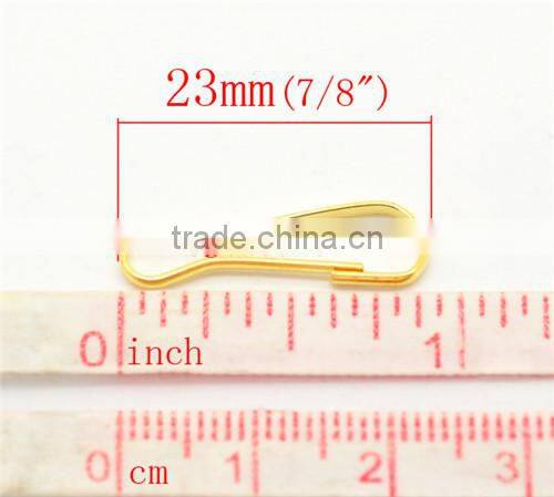 Gold Plated ID Badge Holder Clips 23x7mm