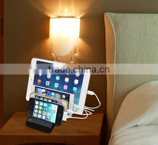 4 Port/Slot USB Multi-Function Mobile phone Charging Station Dock Bracket
