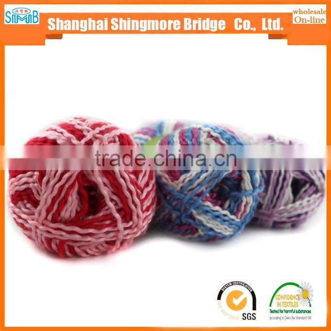 China fancy hand knitting yarn factory direct wholesale 100%acrylic fancy wave tt yarn with oeko tex quality