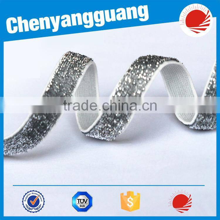 CYG 10mm Stretch Glitter Elastic Tape for Hairband Festival Gift Decoration