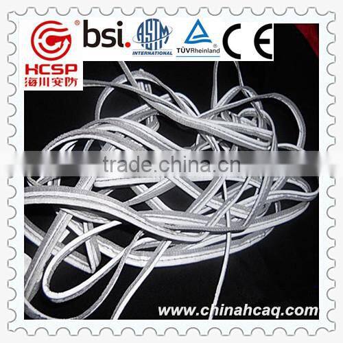 polyester gray retro reflective piping tape for safety clothes