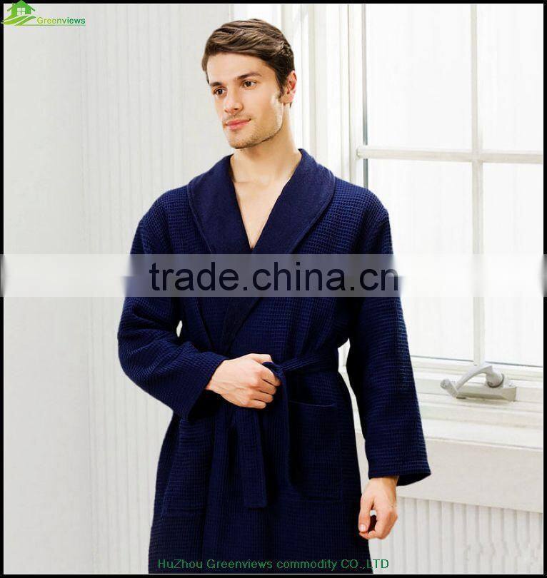 Thicken double layer waffle cotton men robes high quality waffle weave bathrob jedi robe costume