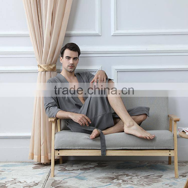 polyester colorful mens short spa robe