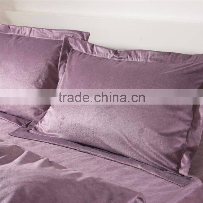 2017 NEW DESIGN SUPER SOFT MICROFIBER PURPLE 4PCS BEDDING SET