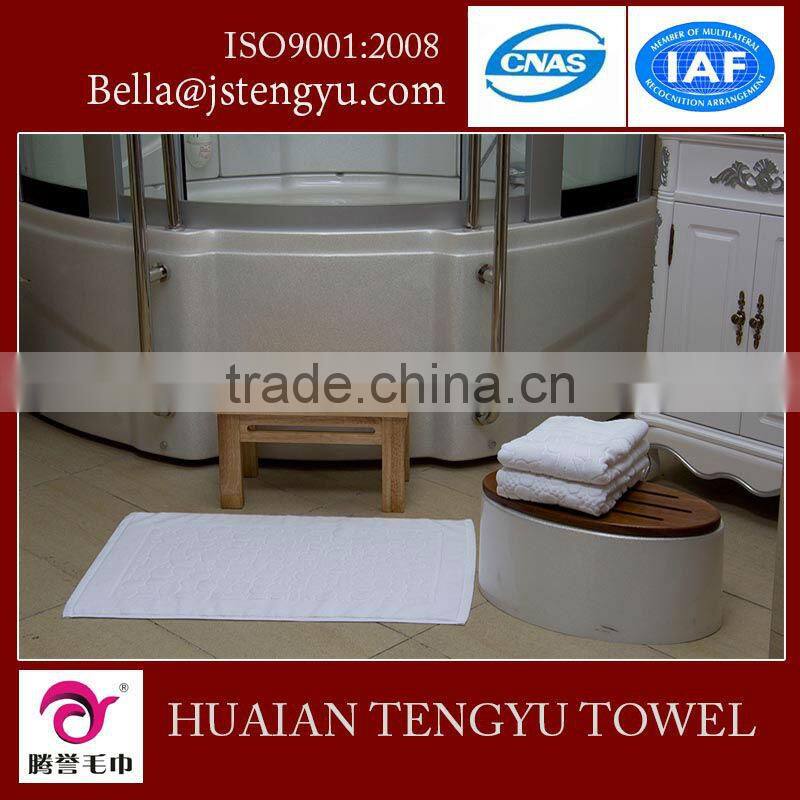 Top grade hotel towel floor mat towels with jacquard logo custom hot sale