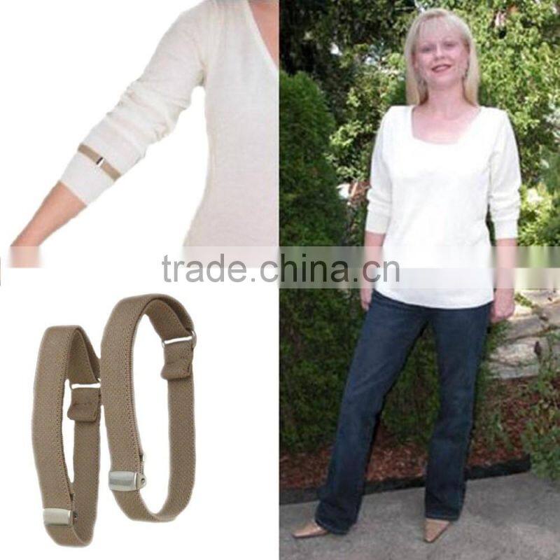 Shirt Sleeve Garter Cuffs Arm Band Elastic Solid Color Adjustable Armband Sleeve Garter