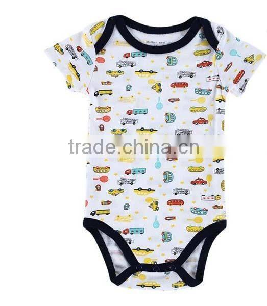 wholesale 100% organic cotton baby girl boy short sleeve bodysuits