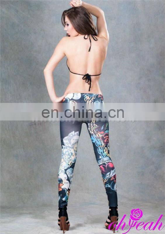 Hot prodcts tight comfortable leggings with ruffles wholesale