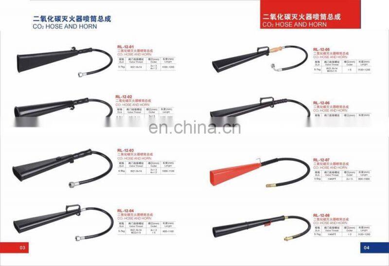 hose and horn assembly for fire extinguisher