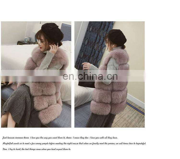 2016 Top Quality Wholesale Real Fur Vest Natural Fox Fur White Vest