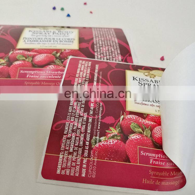 Professional Custom Printing Strawberry labels custom PE fruit waterproof sticker for friut package
