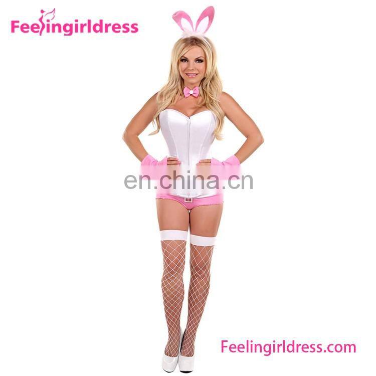 Charming Lady Zipper Leopard Cheap Corsets Costumes Design