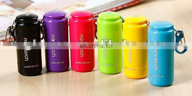 Hot sale customized LED mini torch LOGO printing flashing torches waterproof torch light