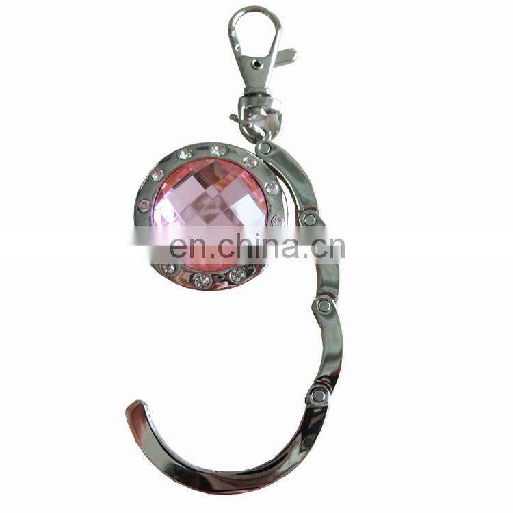 Heart shape token metal medal foldable purse hanger / banger hook