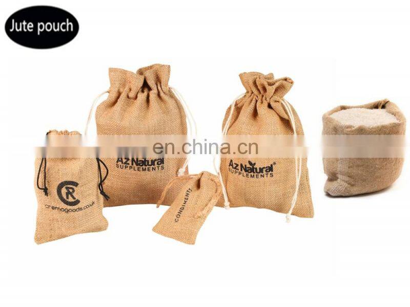2017 wholesale new products one side screen printed burlap bag for wine