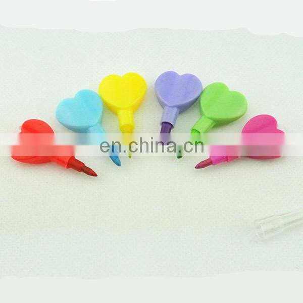 4 stacking pencil purple and blue heart shaped stacker pencil