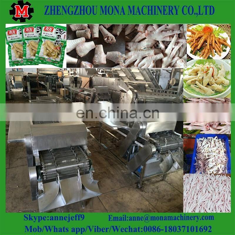 Stainless steel chicken feet cutter / chicken feet cutter price / automatic chicken feet cutting machine with working table