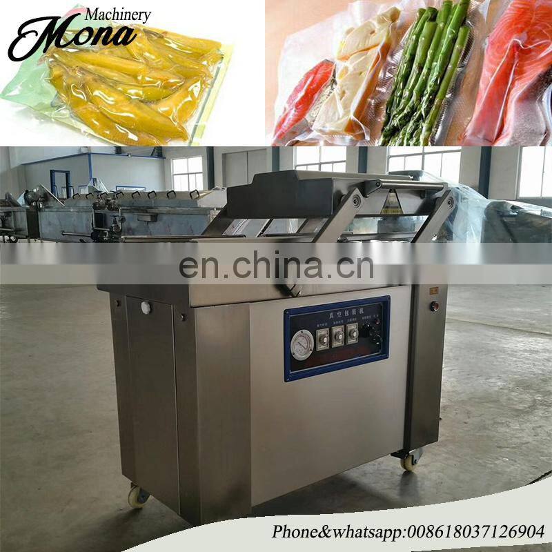 Automatic with nitrogen gas flush double chamber vacuum package machine