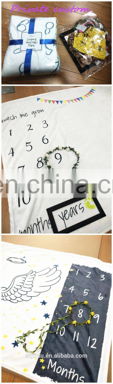 2019 super soft birthday photography baby monthly milestone blanket