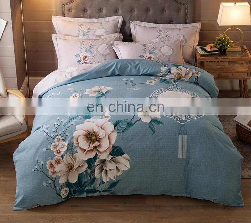 i@home Flower print comforter duvet bedsheets bedding set 100% cotton