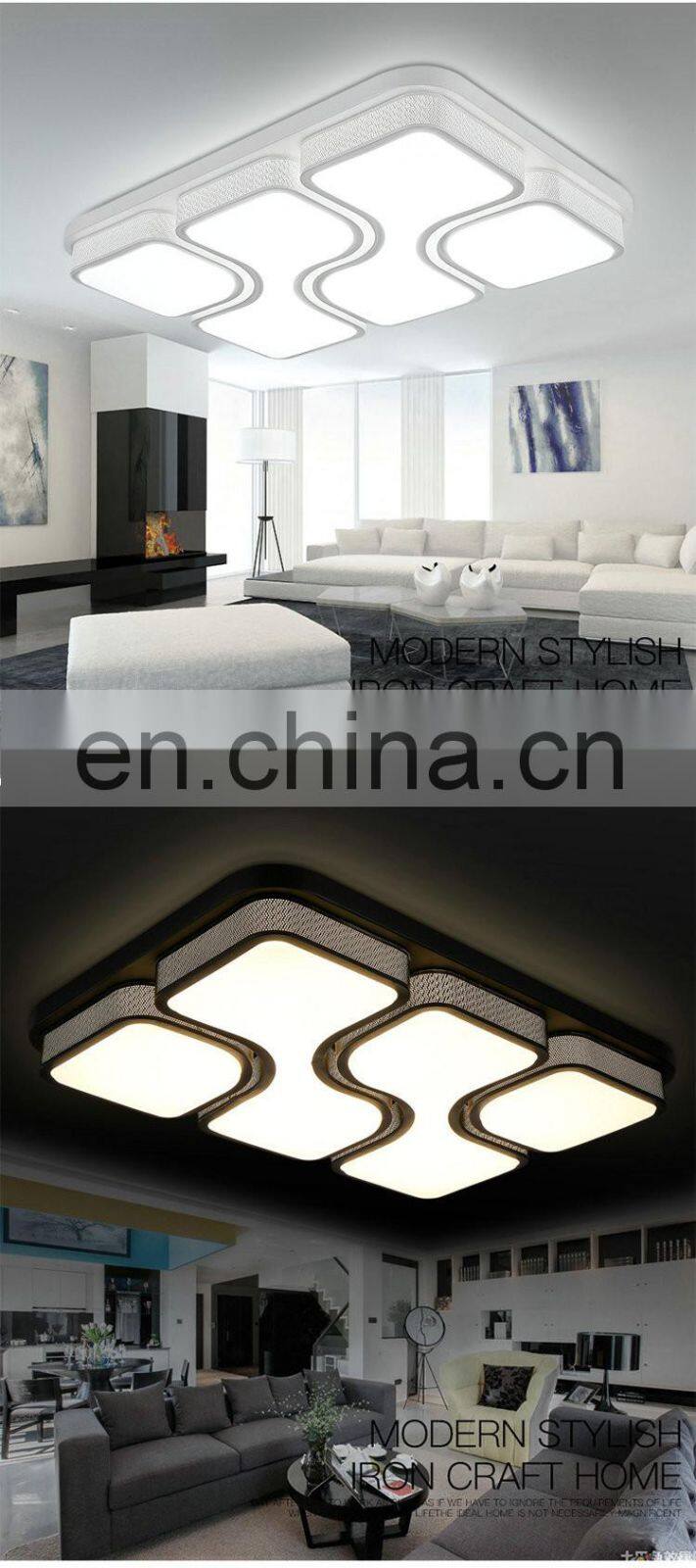 Atmospheric LED ceiling lamp warm dimmable rectangular lights for bedroom study room