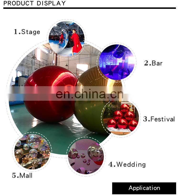 Wholesale Inflatable Disco Silver Mirror Ball Balloon Inflatable Floating Mirror Balloon , Outdoor Inflatable Mirror Ball