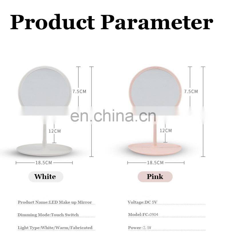 China fashionable and beautiful USB led makeup mirror