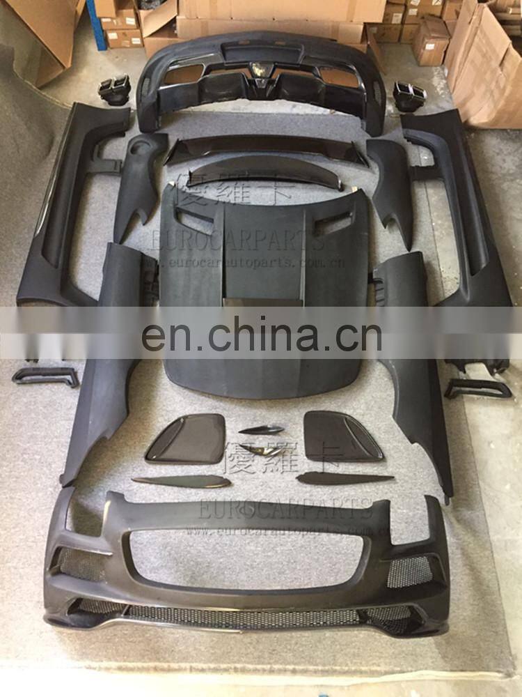 Body kit for SLS W197 with front bumper hood cover bonnet fender ducts rear bumper muffler tips for w197 2016 2017