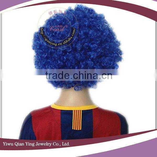 cheap dark blue afro wig headband