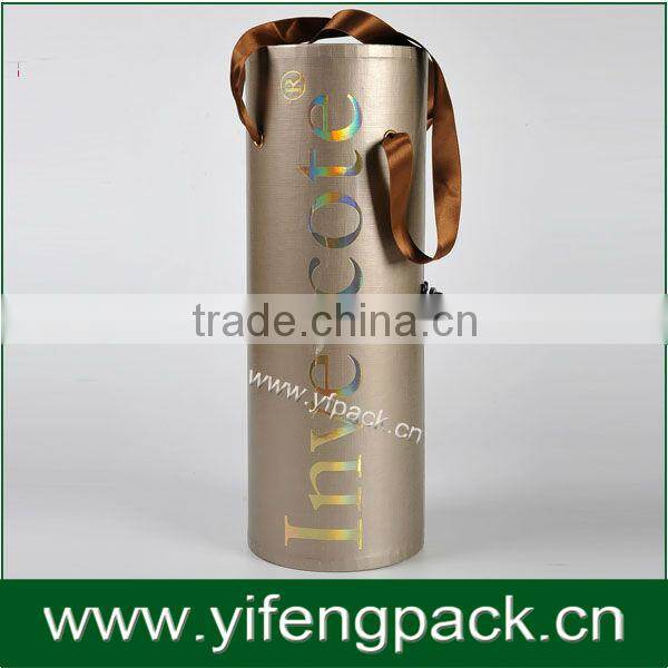 Custom Fancy Round Tube Paper Cardboard Wine Gift Boxes, 0503111YF Round Gift Box Wholesale