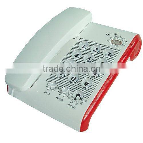 Cheap office corded telephone transparent buttons