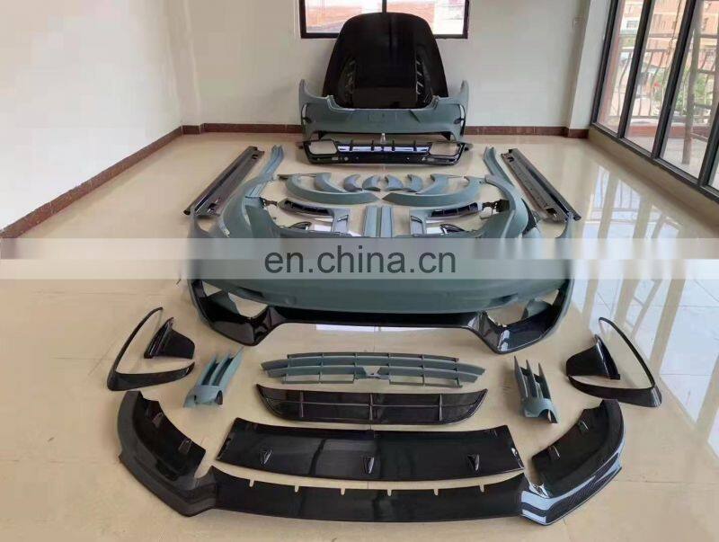 Runde Resin Or Carbon Fiber Material For 2017-2019 Porsche Panamera 971 Mansory Style Body Kit Front Rear Bumper Lips Hood