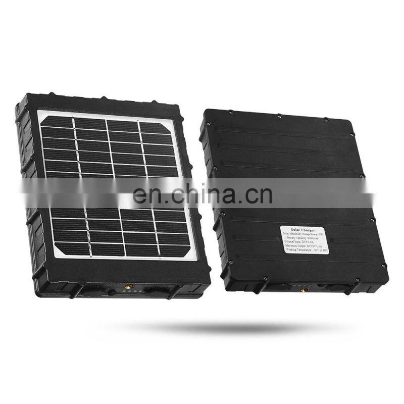 All-in one high conversion rate 6v 9v 12v built in 8000mah lithium battery outdoor hunting trail camera solar panel kit