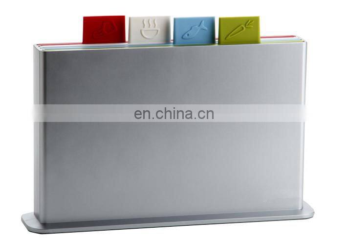4 colors Classified cutting board set with ABS Storage Case
