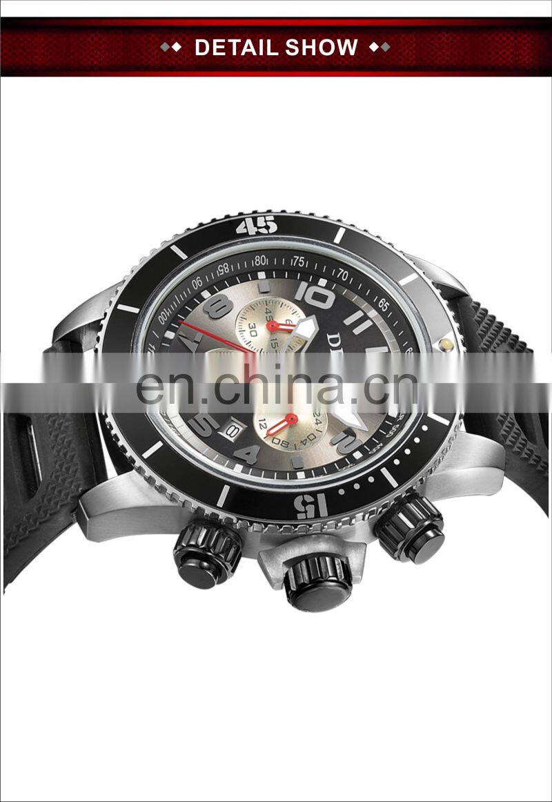 Small order chronograph diver water resistant high quality fashion classic custom logo mens watch waterproof