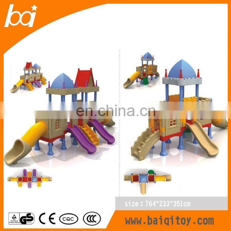 Hot selling colorful children kids outdoor combination playhouse with slide