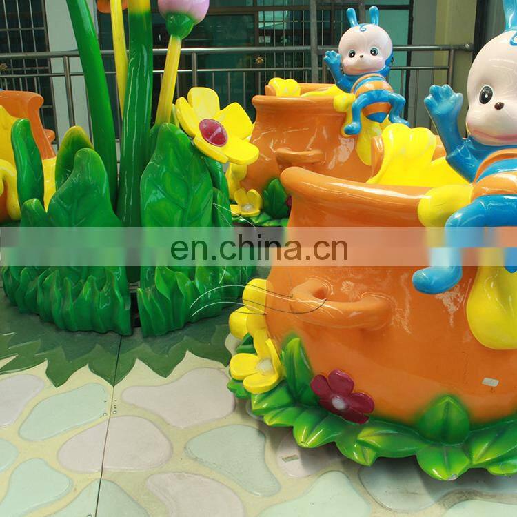 Kids amusement rides flower bee ride family rotation rides for sale