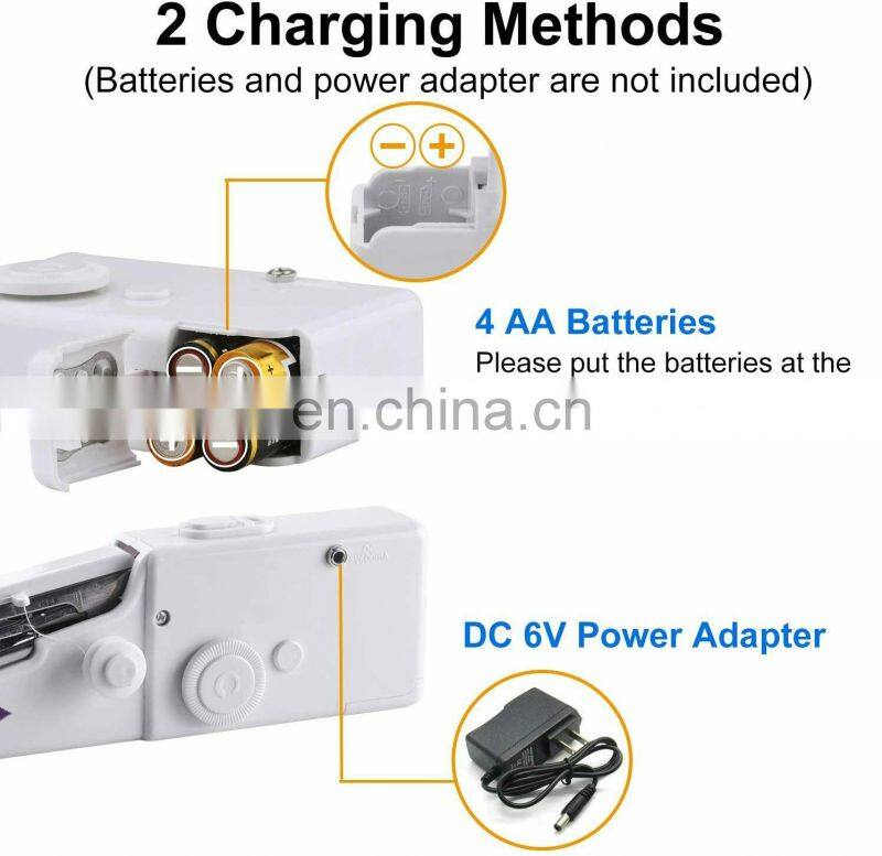Mini Portable Handheld Cordless Sewing Machine Hand Held Stitch Home Clothes