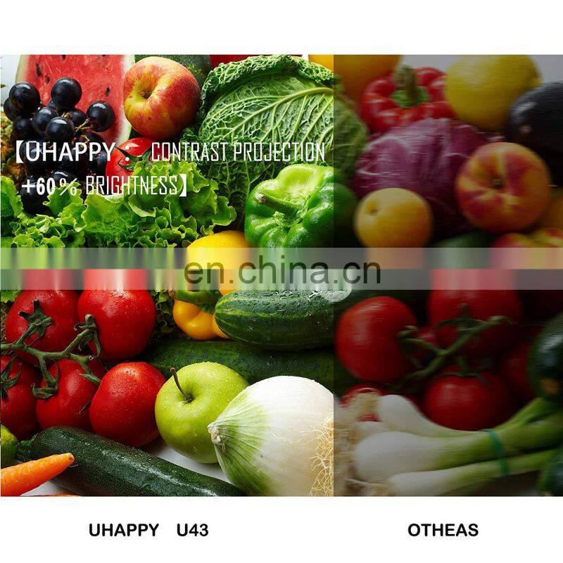 Best Seller UHAPPY U43 4.3 inch LCD Screen 1080P HD Mini Projector with Remote Control Support USB / SD / HD / VGA / AV