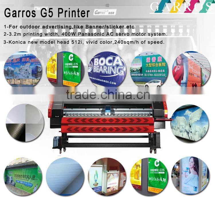 Garros Hot Selling Solvent Banner Printer With Konica Print Head