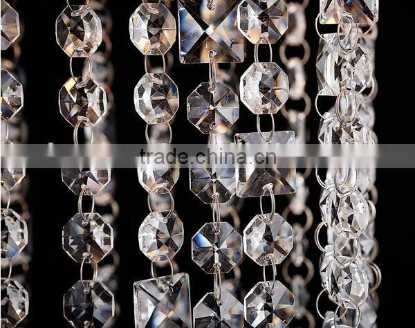 Industrial Style Crystal Water Pipe Pendant Light Fixture for Bar