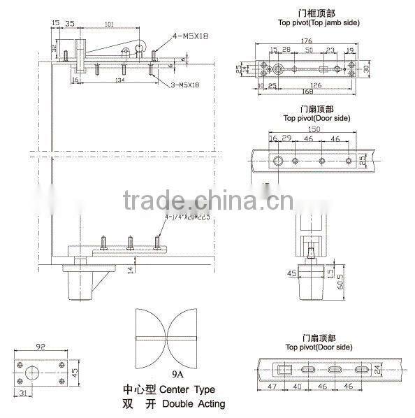 Floor pivot,accessories 9B