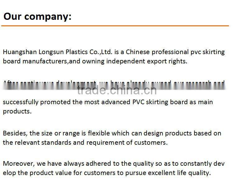 Skirting board for laminated/vinyl/bamboo/wooden/pvc floor