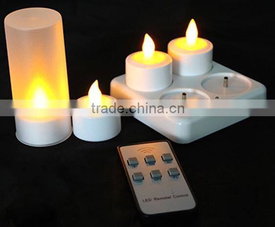 Rechargeable LED candles with 12pc candle flicker rechargeable led tealight candle