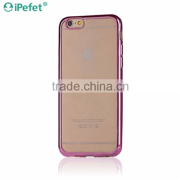 Hot Selling Electroplating TPU Phone Case Clear Back Cover For iPhone 5,for samsung galaxy j7