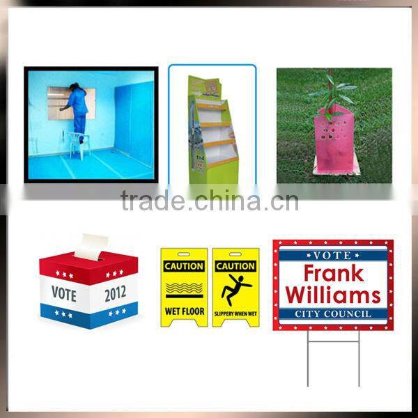 2015 light weight yet durable hollow plastic sheet display stand