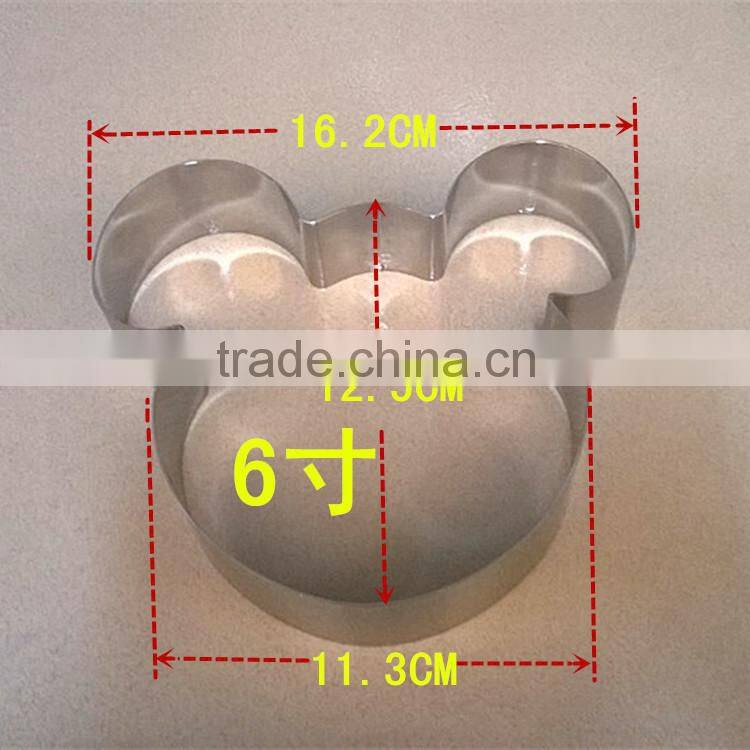 2015 New Design Hot Sale Mickey Mouse shaped Stainless Steel cake mould