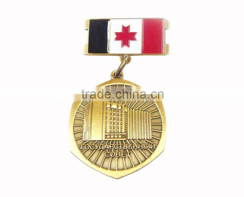 2012 hot sale Sport metal medal with imitation hard enamel