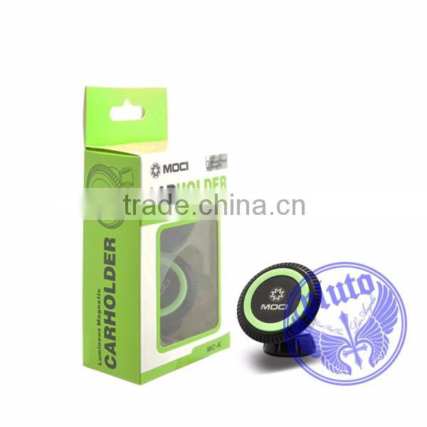 Golden supplier luminous moci holder magnetic car mount for smartphone accessories